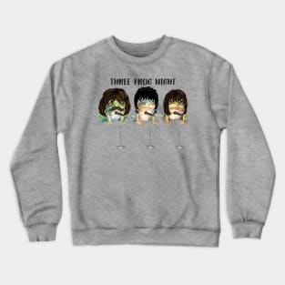 Funny Music Three Frog Night Crewneck Sweatshirt